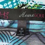 Heart soul ‎ Women's Teal Black White Embellished Scoop Neck Tank Size M Photo 3