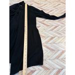 August Silk Black Ribbed Knit Cardigan Sweater Women's Size M Long Sleeve Photo 7