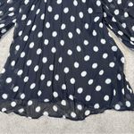 Maeve  by Anthropologie Mini Dress Sheer Polka Dot Open Back Longsleeve Black S Photo 4