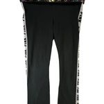 Victoria's Secret Victoria Secret PINK Y2K Fold Over Bling Flare Yoga Pants L Black Sequin Logo Photo 2