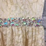 Faviana CREAM STRAPLESS EMBELLISHED SHEATH DRESS Photo 5