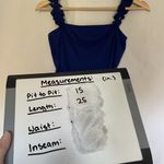 Saints 21 Ribbed Blue Sleeveless Bodysuit With Ruffle Straps women's size small Size M Photo 4