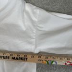 Ming Wang  Two Button Top Small White Black Half Sleeve Lightweight Cotton Blend Photo 9