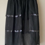 Gothic sz S black sheer half train skirt Photo 0