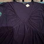 CF collection NWT cap sleeve V neck ruffly flowy hem Black Size 3X Photo 5