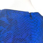 Rebecca Taylor Snake Print Color Block Sleeveless Shift Dress Blue Black 6 Photo 4