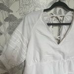 7 For All Mankind  Babydoll Tie Back Dress White  Sz  M Photo 2