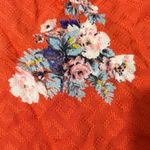 Maeve  by Anthropologie Orange Floral Blouse Size 6 Photo 5