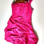 Cinderella  L Formal Shocking Hot Pink 1 Shoulder Mini Dress Photo 0