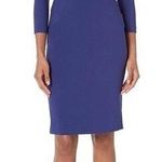 Likely Duchess Dress Royal Blue OTS Off The Shoulder Bodycon Midi Women’s Size 6 Photo 0