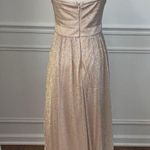 Lulus Metallic Gold Halter Grecian Neck Flowing Chiffon Formal Gown Dress S Photo 1