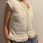Banana Republic Cream Lace Blouse Photo 2
