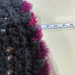 SAVE THE QUEEN Crochet Open Knit Cardigan Sweater Fringe Trim XS Italy Gray Photo 11