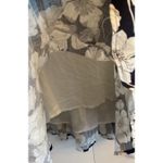 Luxe Linen Womens 12 Navy Floral Mini Dress Ruffle Sleeve Cottagecore Photo 3