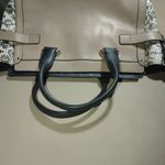 Coach swagger Leather Snake Print Satchel Handbag Adjustable Strap Beige Black Photo 2