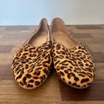 Beek Womens Calf Hair Cheetah Flats 11 Brown Leather Slip On Designer Photo 5
