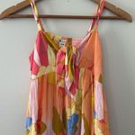 Billabong Twist It Floral Midi Dress Sleeveless Lightweight Coral Yellow Pink XS Photo 4