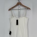 Lulus Upscale Flirt Ivory Rhinestone Sleeveless Bodycon Midi Dress Size L White Size L Photo 6