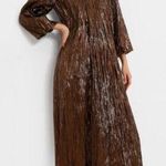 Tuckernuck Hyacinth House Dorinda Midi Dress Size XS Bronze Metallic Holiday Photo 0