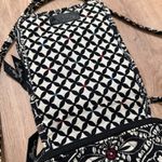 Vera Bradley  | Barcelona 2010 Black White Floral Quilted Pattern Crossbody Bag Photo 3