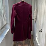 Yumi Kim  Velvet Suit Up Blazer Mini Dress in Burgundy Red XS Photo 5