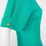 katie MFG vintage union made green short sleeves button down dress, Petite 13 Photo 7