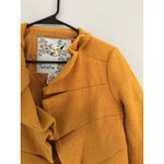 Anthropologie Tabitha Wool Blend Terrace House Ruffle Blazer Jacket Mustard Sz 6 Yellow Photo 3