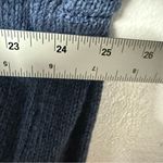 Lane Bryant Cardigan Women Plus 22 Blue Gold Pearl Button Open Front Ribbed Long Photo 8