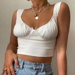 Cute White Tank Top with Bow Photo 0