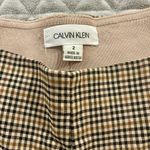 Calvin Klein  Plaid Pull on Pants Size 2 Stretch Plaid Elastic Band Waist Photo 2