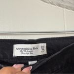 Abercrombie & Fitch The 90’s Straight Ultra High Rise Jeans Black Leather 34/18 Photo 3