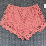 Free People Burgundy Copper Adella Lace Shorts Photo 0