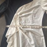 Womens Black & White Asymmetrical Ruffled Front Midi Dress 3/4 Sleeve Size M NEW Size M Photo 7