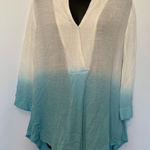 Nine West  Jeans Ombre 3/4 Sleeve Blouse Photo 0