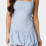 PacSun  PINSTRIPE BUBBLE SKIRT MINI DRESS Photo 0