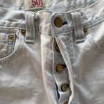 Levi's 501 Bleached Raw Hem Cut Off Denim Shorts Size 31 Photo 5