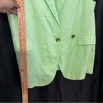 We The Free Green Light Lime Bright Young Things Linen Blazer Vest Large New Photo 11