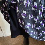 Loft NWT Black/Purple Geometric Pleated Skirt Photo 2