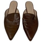 Brenda Zaro Leather Mule Slip On Leather Croc Style Shoes Size 42 Photo 2