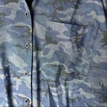 ATM blue boyfriend camo camouflage button front shirt size‎ small oversized Photo 4