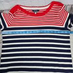 Joules Knitwear Womens Striped Long Sleeve Sweater Dress Pockets Red Navy Blue Size 8 Photo 7