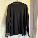Perry Ellis  100% Merino Wool Sweater Sz Large V-neck Charcoal Grey Quiet Luxury‎ Photo 1