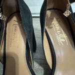 Nanette Lepore  Martina Embroidered Black Suede Leather Block Mary Jane heels 7.5 Photo 6