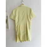 Amanda Uprichard  Mesha Short Sleeve Light Yellow Dress Size Large Photo 5