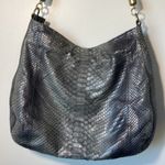 Vintage Jalda PYTHON snakeskin shoulder bag. Snake Python Gray Silver Photo 7