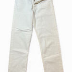 Citizens of Humanity  Florence Wide High Rise Straight Jeans White Raw Hem 26 COH Photo 0