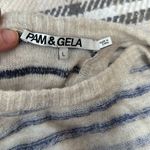 Pam & Gela  Wool Blend Striped Open Back Sweater Size L Photo 6