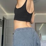 Cotton On black round neck crop bra top fitted tank Photo 5