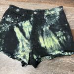 Carmar Jean Shorts Size 24 Waist Button Fly Denim Tie‎ Dye High Rise Waist Black Photo 1