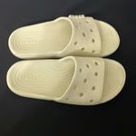 Crocs Unisex Cream Sandals with Cartoon Charms Size 8 Photo 1